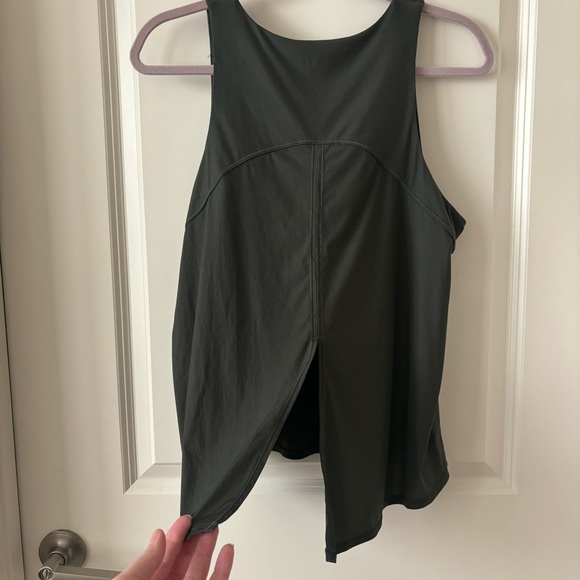 Spanx Women’s Go Lightly Tank Size Large Tie Open Back Dark Palm Griege Active - Picture 7 of 13